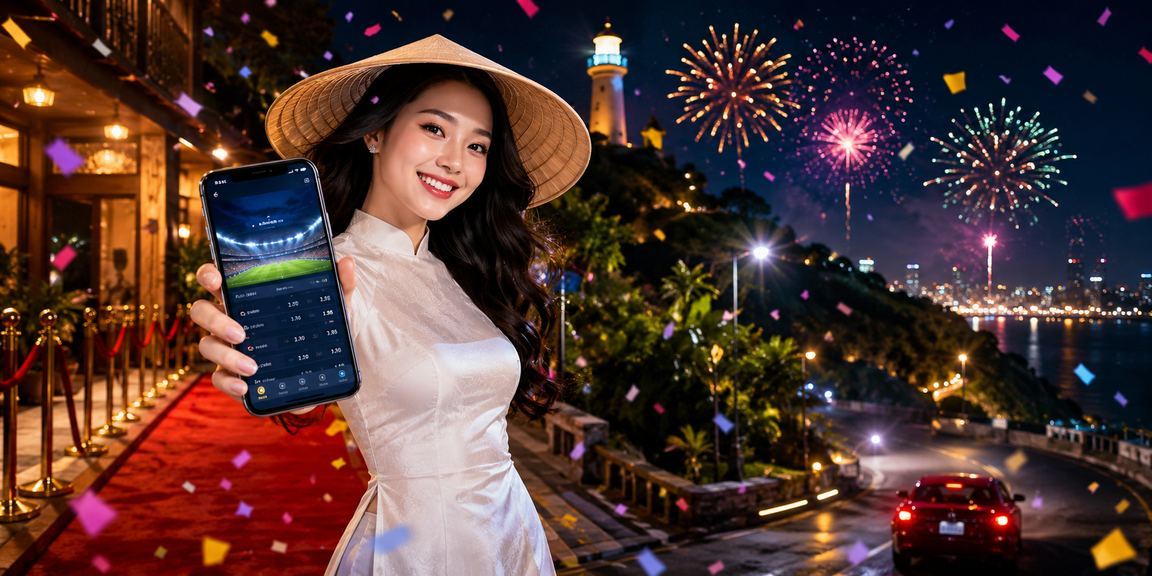 Người phụ nữ Việt Nam đội nón lá chơi casino trực tuyến tại Vũng Tàu